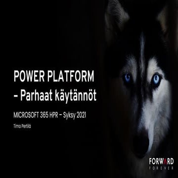 Microsoft 365 HPR - Power Platform parhaat käytännöt