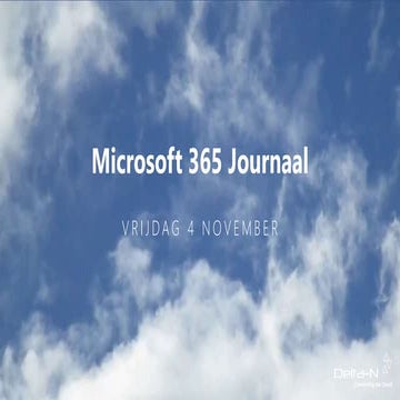 Microsoft 365 journaal November 2022