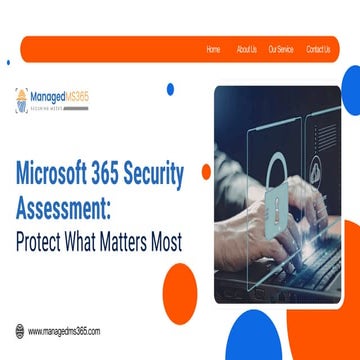 Microsoft 365 Security Assessment: Protect What Matters Most | PDF