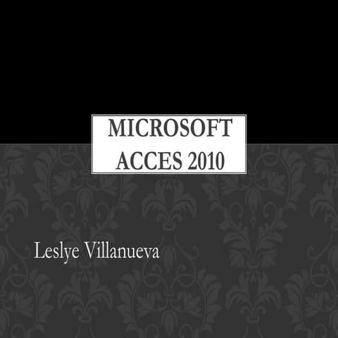 Microsoft acces 2010
