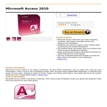 Microsoft access 2010