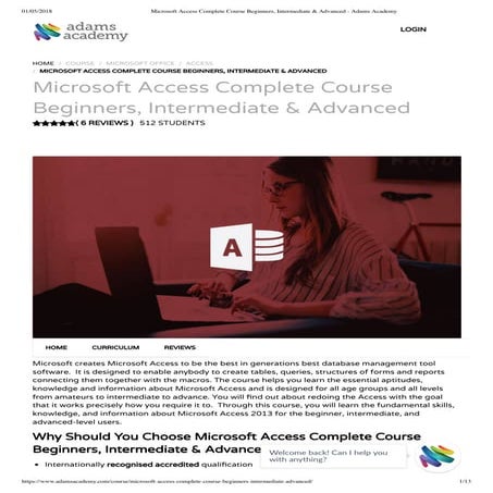Microsoft access complete course beginners, intermediate & advanced - Adams A...