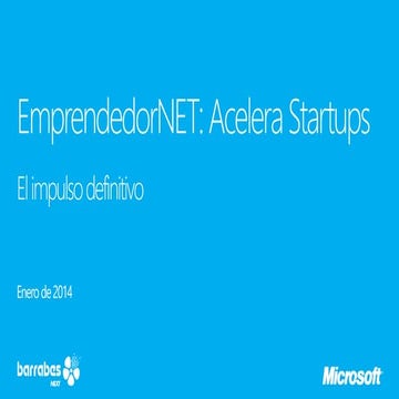 Programa Microsoft Aceleración de Startups de Base Tecnológica 2014