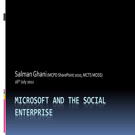 Microsoft and The Social Enterprise