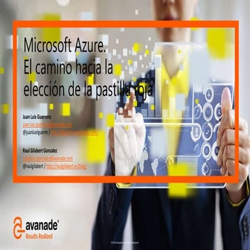 Microsoft azure. el camino hacia la elección de la pastilla roja