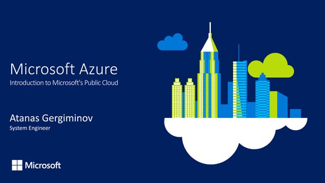 Microsoft Azure - Introduction to microsoft's public cloud
