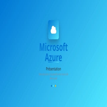 Introduction complète à Microsoft Azure : Plateforme Cloud et Services ...