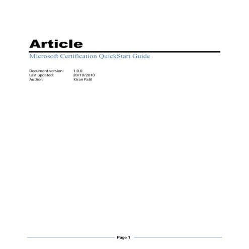 Microsoft Paths To Certification | PDF