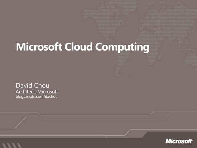 Microsoft Cloud Computing