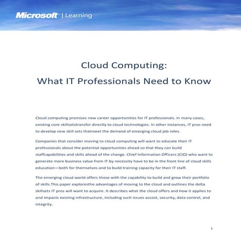Microsoft cloud whitepaper