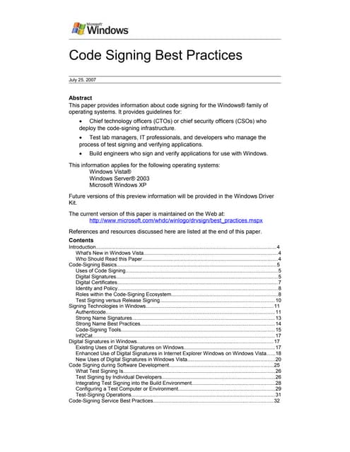 Ev code signing certificate microsoft