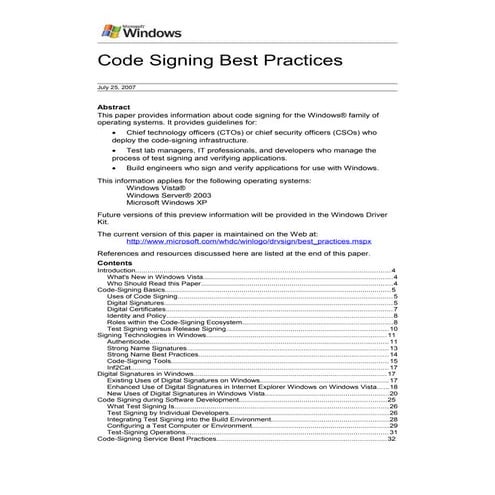 Microsoft Code Signing Certificate Best Practice - CodeSignCert.com