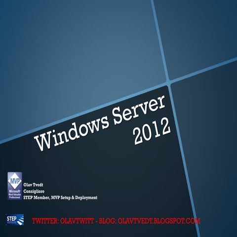 Microsoft dagen   windows server 2012