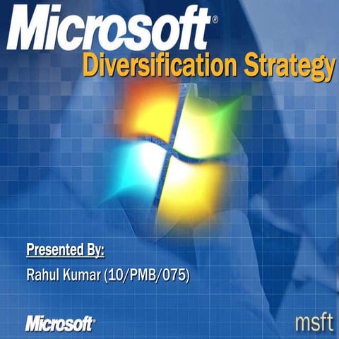 Microsoft Diversification Strategy Final