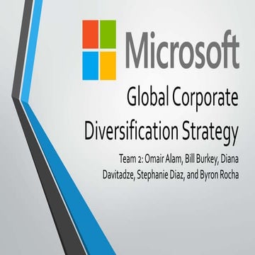 Microsoft Global Corporate Diversification Strategy