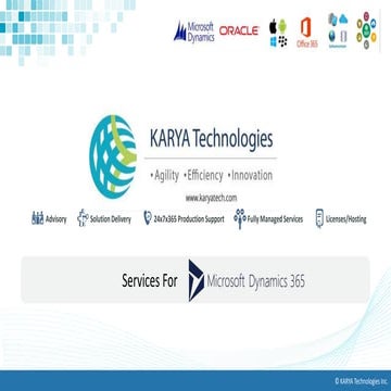 Microsoft Dynamics 365 - KARYA Technologies