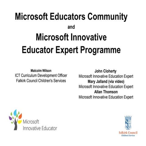 Microsoft Educators Community & MIEExpert programme 16 March 2017