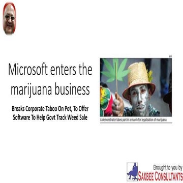 Microsoft enters the marijuana business