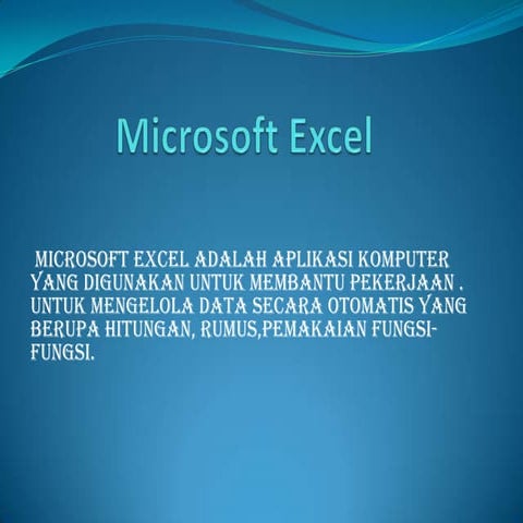Microsoft excel