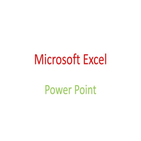 Microsoft excel