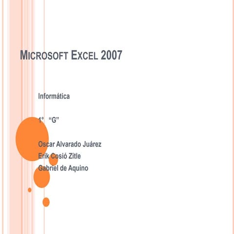 Microsoft excel 2007