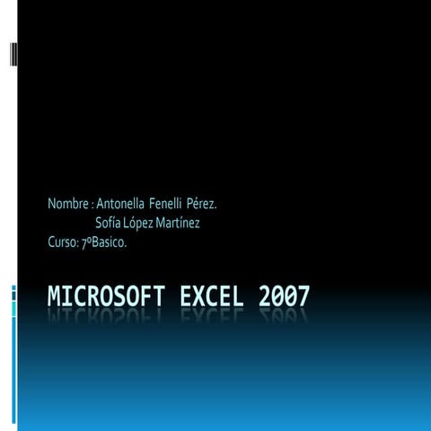 Partes de microsoft excel | PPTX
