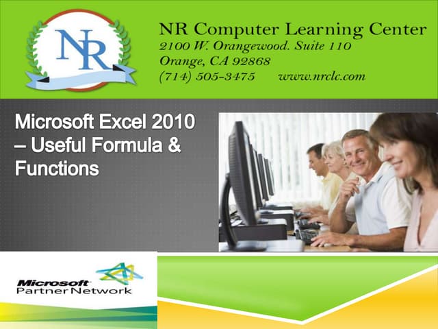 Microsoft excel 2010   useful formula & functions