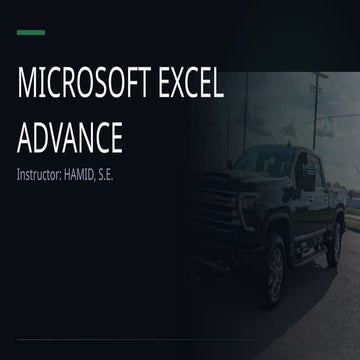 Advanced Microsoft Excel Techniques for Data Analysis and Visualization ...