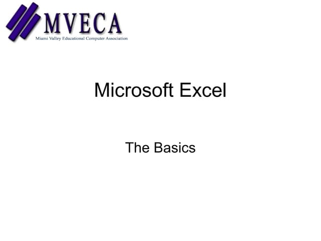 Microsoft excel beginner
