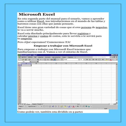 Guía de excel para niños de 3 grado | DOCX