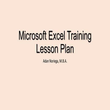 Leonardo's Notebooks Microsoft Excel Training