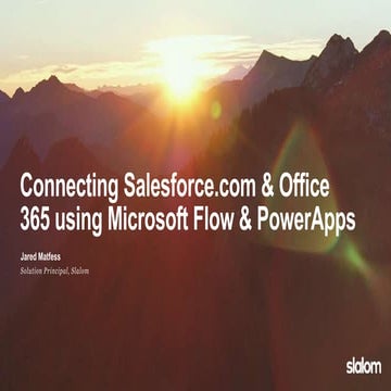 Connecting Salesforce.com & Office 365 using Microsoft Flow & PowerApps