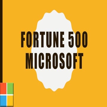 Microsoft fortune 500