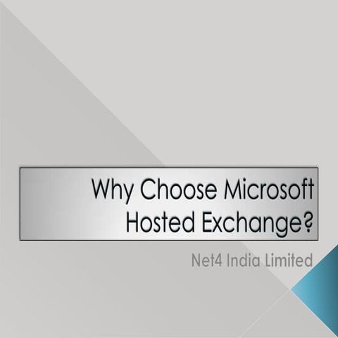 Microsoft hosted exchange