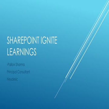 Microsoft ignite :  what we learnt for SP2016