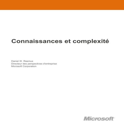 Microsoft insights insightsfrom_complexity_fr-fr | PDF