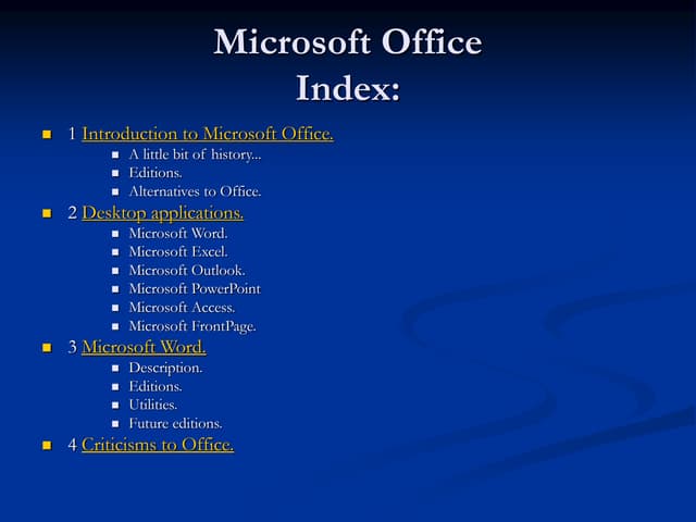 Microsoft (Intro To Office)