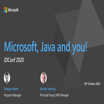 Microsoft, java and you!