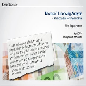 Microsoft licensing analysis - an introduction