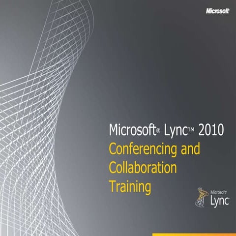 Microsoft lync 2010 conferencing and collaboration training rtm