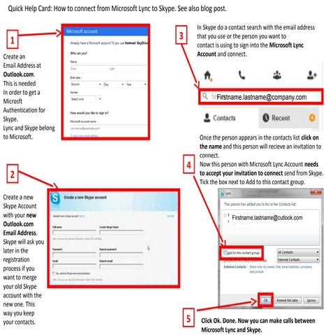 How to connect and make calls between Microsoft Lync and Skype 