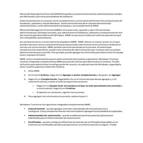 Microsoft management console mmc