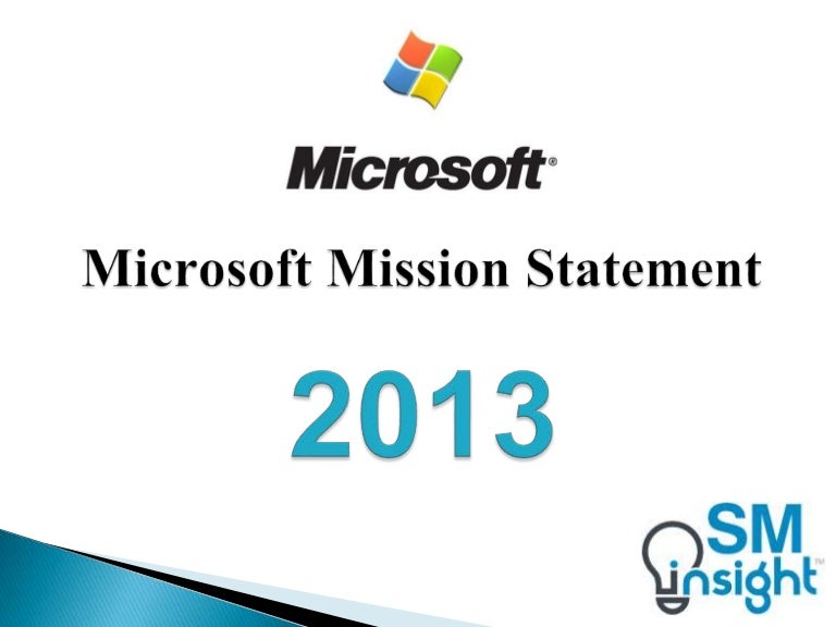 Microsoft mission statement