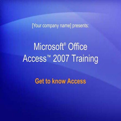 Microsoft® office presentation