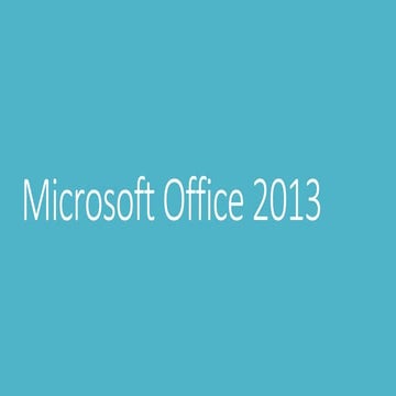Microsoft office 2013