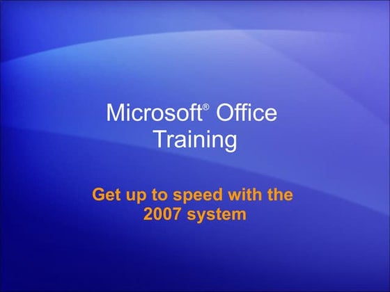 Introduction to microsoft office 2007 | PPT