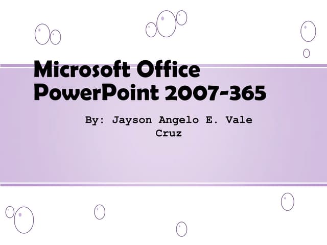 Microsoft office power point 2007 365