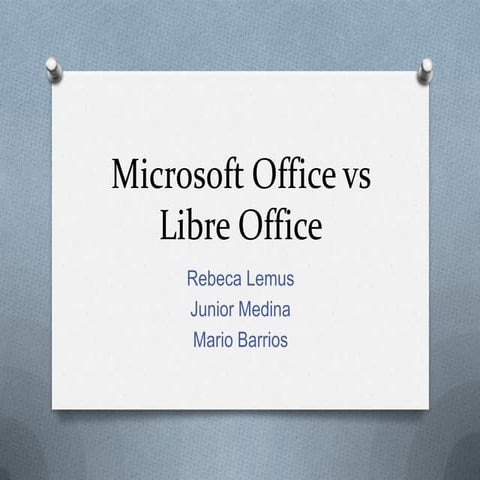 Microsoft office vs libre office