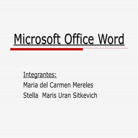 Microsoft office word