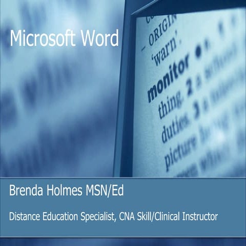 Microsoft® office word 2003 a